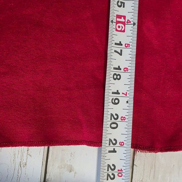 Vintage GUESS Red Long Sleeve Basic Tee Shirt NEW NOS Cotton M/L Made in USA - Picture 7 of 7